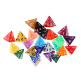 Maxbell 25 Pcs Polyhedral D4 Dice For TRPG Game Dungeons And Dragons Random Color
