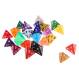 Maxbell 25 Pcs Polyhedral D4 Dice For TRPG Game Dungeons And Dragons Random Color