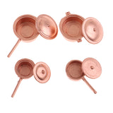 Maxbell Retro 8 Pieces Metal Pots Pants Set 1:12 Dolls House Miniature Kitchen Cookware Accessories