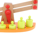 Maxbell Wooden Balance Scale Weights Preschool Learning Toy Gift for Kids Children