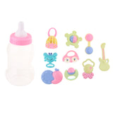 Maxbell 12pcs Baby's First Rattle Teether Toy with Milk Bottle Grasp Colorful