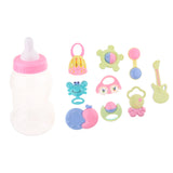 Maxbell 12pcs Baby's First Rattle Teether Toy with Milk Bottle Grasp Colorful