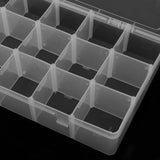 Maxbell Clear Jewelry Crafts Organizer Storage Box (15 Grids) With Removable Dividers