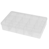 Maxbell Clear Jewelry Crafts Organizer Storage Box (15 Grids) With Removable Dividers