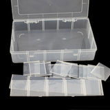 Maxbell Clear Jewelry Crafts Organizer Storage Box (15 Grids) With Removable Dividers