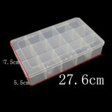 Maxbell Clear Jewelry Crafts Organizer Storage Box (15 Grids) With Removable Dividers