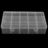 Maxbell Clear Jewelry Crafts Organizer Storage Box (15 Grids) With Removable Dividers