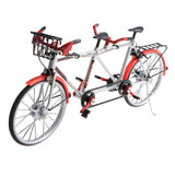 Maxbell 1:10 Alloy Tandem Bike Diecase Model Figure Showcase Display Collection Toy Desktop Ornament Red