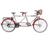 Maxbell 1:10 Alloy Tandem Bike Diecase Model Figure Showcase Display Collection Toy Desktop Ornament Red