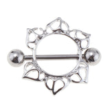 Maxbell 9 Pcs Nipples Ring Set Red OX Horn Flower Heart Ghost Claw Piercing Jewelry