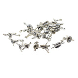 Maxbell 24 Pieces Tibetan Silver 3D Ballet Shape Charms Dangle Pendants Findings Jewelry Making Accessories