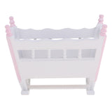 Maxbell Mini Wooden Cradle Rocking Bed For 1/12 Dollhouse Baby Room Bedroom Decor