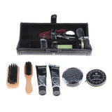 Maxbell 10 Pcs Unisex Shoe Care Kit Professional Travel Shoes Boots Shine Brush Polish Kit for Men Women