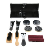 Maxbell 10 Pcs Unisex Shoe Care Kit Professional Travel Shoes Boots Shine Brush Polish Kit for Men Women