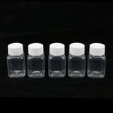 Maxbell Plastic PET Square Specimen Container, Bottle Pot, Sample Jar Bottle Vial - 80ml, Keep Contents Dry