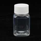 Maxbell Plastic PET Square Specimen Container, Bottle Pot, Sample Jar Bottle Vial - 80ml, Keep Contents Dry