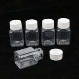 Maxbell Plastic PET Square Specimen Container, Bottle Pot, Sample Jar Bottle Vial - 80ml, Keep Contents Dry