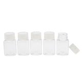 Maxbell Plastic PET Square Specimen Container, Bottle Pot, Sample Jar Bottle Vial - 80ml, Keep Contents Dry