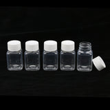 Maxbell Plastic PET Square Specimen Container, Bottle Pot, Sample Jar Bottle Vial - 80ml, Keep Contents Dry