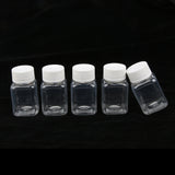 Maxbell Plastic PET Square Specimen Container, Bottle Pot, Sample Jar Bottle Vial - 80ml, Keep Contents Dry