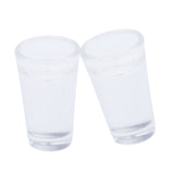 Maxbell 1/12 Dollhouse Miniature Kitchen Accessories Water Glasses Model Tableware 2pcs