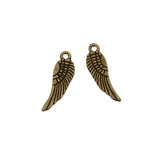 Maxbell 100 Pieces Antique Bronze Angel Wings Necklace Charms Pendant Jewelry Making