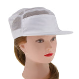 Maxbell White Mesh Chef Hat Catering Bakery Kitchen Workers Head Wrap Unisex