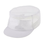 Maxbell White Mesh Chef Hat Catering Bakery Kitchen Workers Head Wrap Unisex