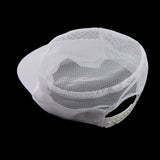 Maxbell White Mesh Chef Hat Catering Bakery Kitchen Workers Head Wrap Unisex