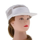 Maxbell White Mesh Chef Hat Catering Bakery Kitchen Workers Head Wrap Unisex