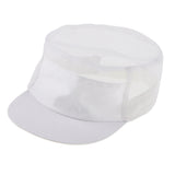 Maxbell White Mesh Chef Hat Catering Bakery Kitchen Workers Head Wrap Unisex