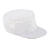 Maxbell White Mesh Chef Hat Catering Bakery Kitchen Workers Head Wrap Unisex