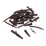 Maxbell 40pcs Carp Fishing Tackle Safety Lead Clips Quick Swivels Anti-Tangle Sleeve Kit