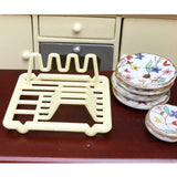 Maxbell 2pcs Miniature Dish Rack Tableware for 1/12 Dolls House Kitchen Life Scenes Decoration