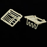 Maxbell 2pcs Miniature Dish Rack Tableware for 1/12 Dolls House Kitchen Life Scenes Decoration