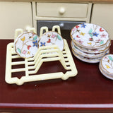 Maxbell 2pcs Miniature Dish Rack Tableware for 1/12 Dolls House Kitchen Life Scenes Decoration