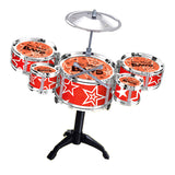 Maxbell Cool Playing Drum Sound Musical Toy Drum Percussion Instruments Set Kids Play Fun Birthday Gift - 5 Drums Red 