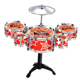 Maxbell Cool Playing Drum Sound Musical Toy Drum Percussion Instruments Set Kids Play Fun Birthday Gift - 5 Drums Red 