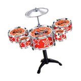 Maxbell Cool Playing Drum Sound Musical Toy Drum Percussion Instruments Set Kids Play Fun Birthday Gift - 5 Drums Red 