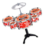 Maxbell Cool Playing Drum Sound Musical Toy Drum Percussion Instruments Set Kids Play Fun Birthday Gift - 5 Drums Red 