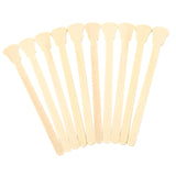 Maxbell Lots 10 Pieces Professional Disposable Wooden Waxing Spatula Tongue Depressor Tattoo Wax Stick Medication Mixing Sticks