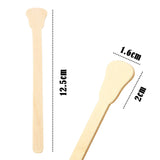 Maxbell Lots 10 Pieces Professional Disposable Wooden Waxing Spatula Tongue Depressor Tattoo Wax Stick Medication Mixing Sticks