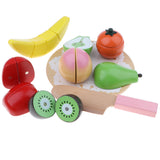 Maxbell 8 Pieces of Cutting Toys Food Fruits Playset, Kids Pretend Play and Educational Learning Toy