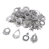 Maxbell 60 Pieces Antique Silver Mixed Alloy Jewelry Making Charms Pendant Crafts