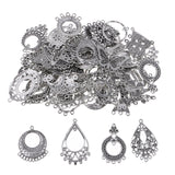 Maxbell 60 Pieces Antique Silver Mixed Alloy Jewelry Making Charms Pendant Crafts