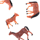 Maxbell 10Pcs 1/87 HO Scale Horses Model Painted Animal Figure for Miniature Models
