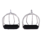 Maxbell 2Pcs New Stirrups Stainless Steel Safety Cage Bendy Horse Riding Equestrian