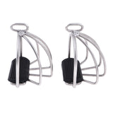 Maxbell 2Pcs New Stirrups Stainless Steel Safety Cage Bendy Horse Riding Equestrian
