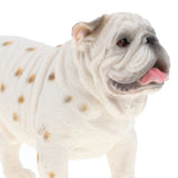 Maxbell 3.7'' White British Bulldog Action Figure Figurine for Kids and Toddlers, Educational Toy, Birthday Presents