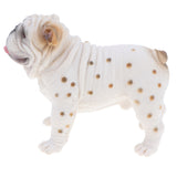 Maxbell 3.7'' White British Bulldog Action Figure Figurine for Kids and Toddlers, Educational Toy, Birthday Presents